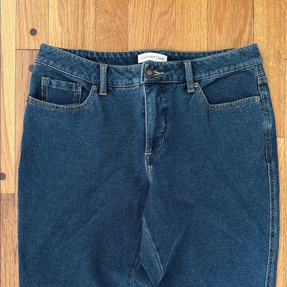 Coldwater Creek Size 8 Blue Stretch Denim Knit Classic Boot Cut Jeans - Picture 2 of 6